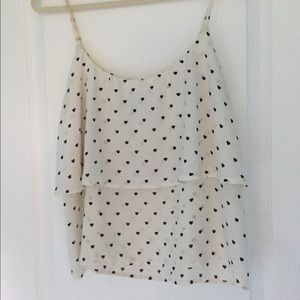 Cute heart strap shirt